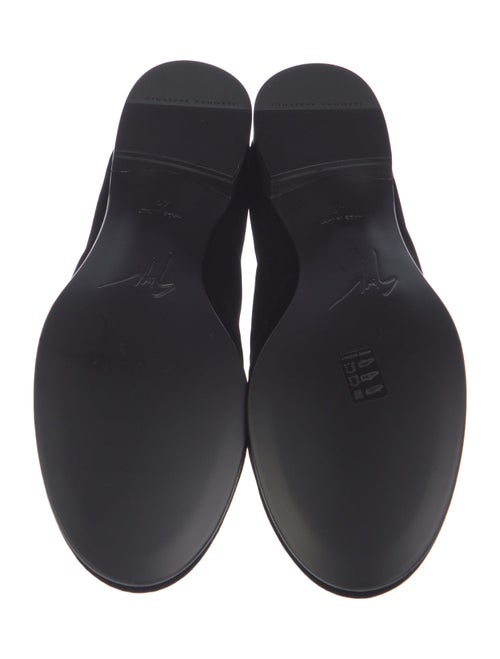 Giuseppe Zanotti Velvet Crystal Embellishments Loafers