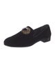 Giuseppe Zanotti Velvet Crystal Embellishments Loafers
