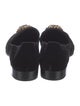 Giuseppe Zanotti Velvet Crystal Embellishments Loafers