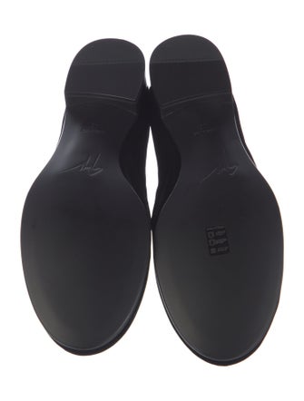 Giuseppe Zanotti Velvet Crystal Embellishments Loafers