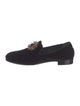 Giuseppe Zanotti Velvet Crystal Embellishments Loafers