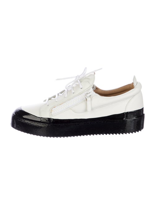 Giuseppe Zanotti Leather Colorblock Pattern Sneakers