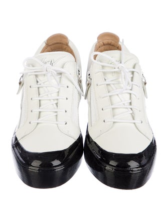 Giuseppe Zanotti Leather Colorblock Pattern Sneakers