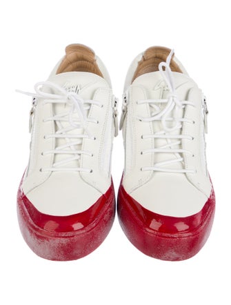 Giuseppe Zanotti Leather Colorblock Pattern Sneakers