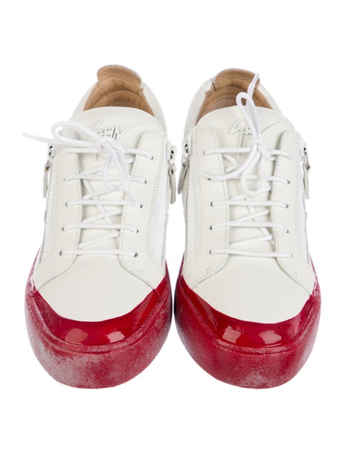 Giuseppe Zanotti Leather Colorblock Pattern Sneakers
