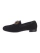 Giuseppe Zanotti Velvet Crystal Embellishments Loafers