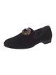 Giuseppe Zanotti Velvet Crystal Embellishments Loafers