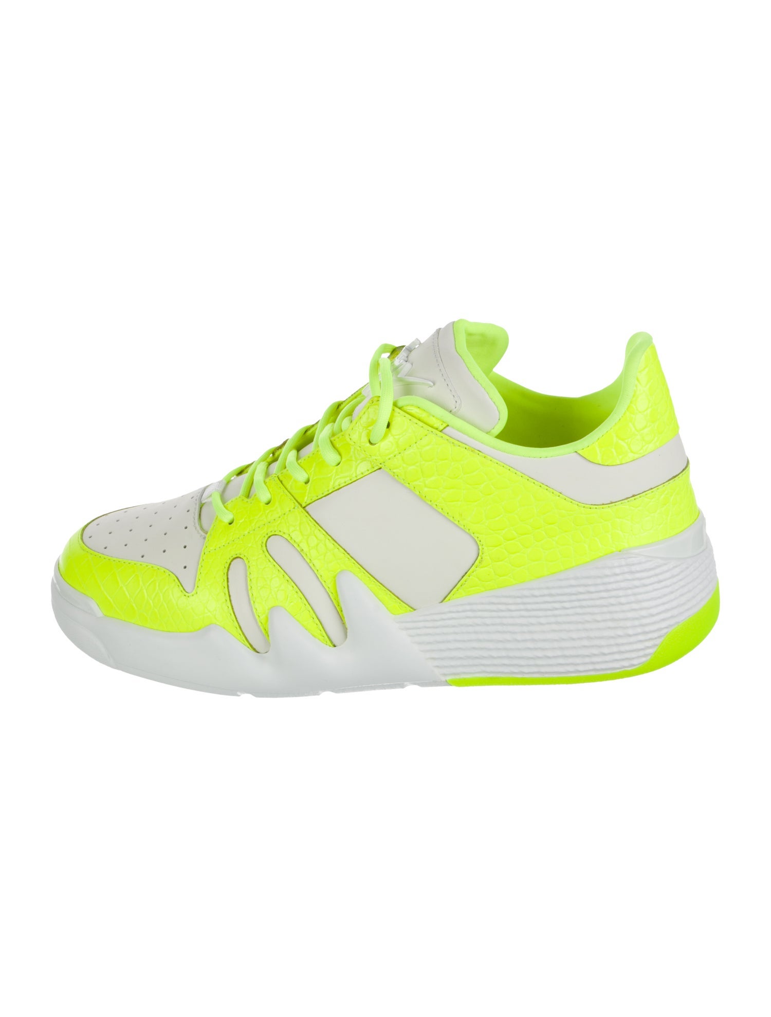 Giuseppe Zanotti Leather Colorblock Pattern Sneakers