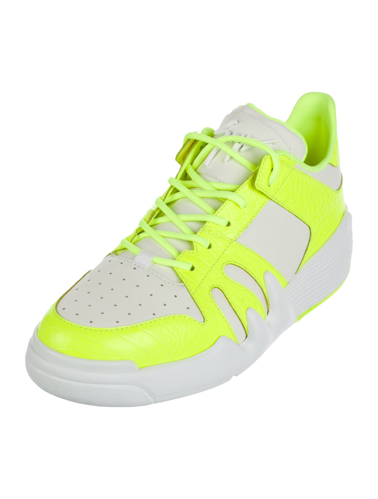 Giuseppe Zanotti Leather Colorblock Pattern Sneakers