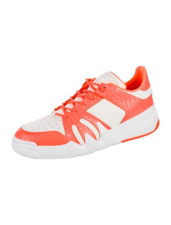 Giuseppe Zanotti Leather Colorblock Pattern Athletic Sneakers