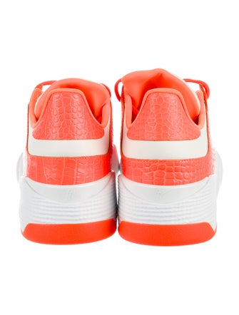 Giuseppe Zanotti Leather Colorblock Pattern Athletic Sneakers