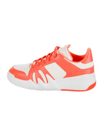 Giuseppe Zanotti Leather Colorblock Pattern Athletic Sneakers
