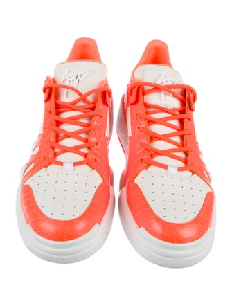 Giuseppe Zanotti Leather Colorblock Pattern Athletic Sneakers