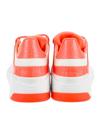 Giuseppe Zanotti Leather Colorblock Pattern Athletic Sneakers