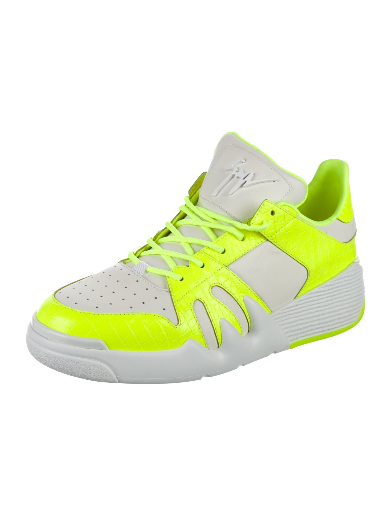 Giuseppe Zanotti Leather Colorblock Pattern Sneakers