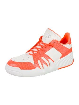 Giuseppe Zanotti Leather Colorblock Pattern Sneakers
