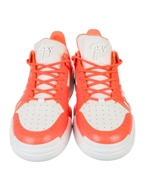Giuseppe Zanotti Leather Colorblock Pattern Sneakers