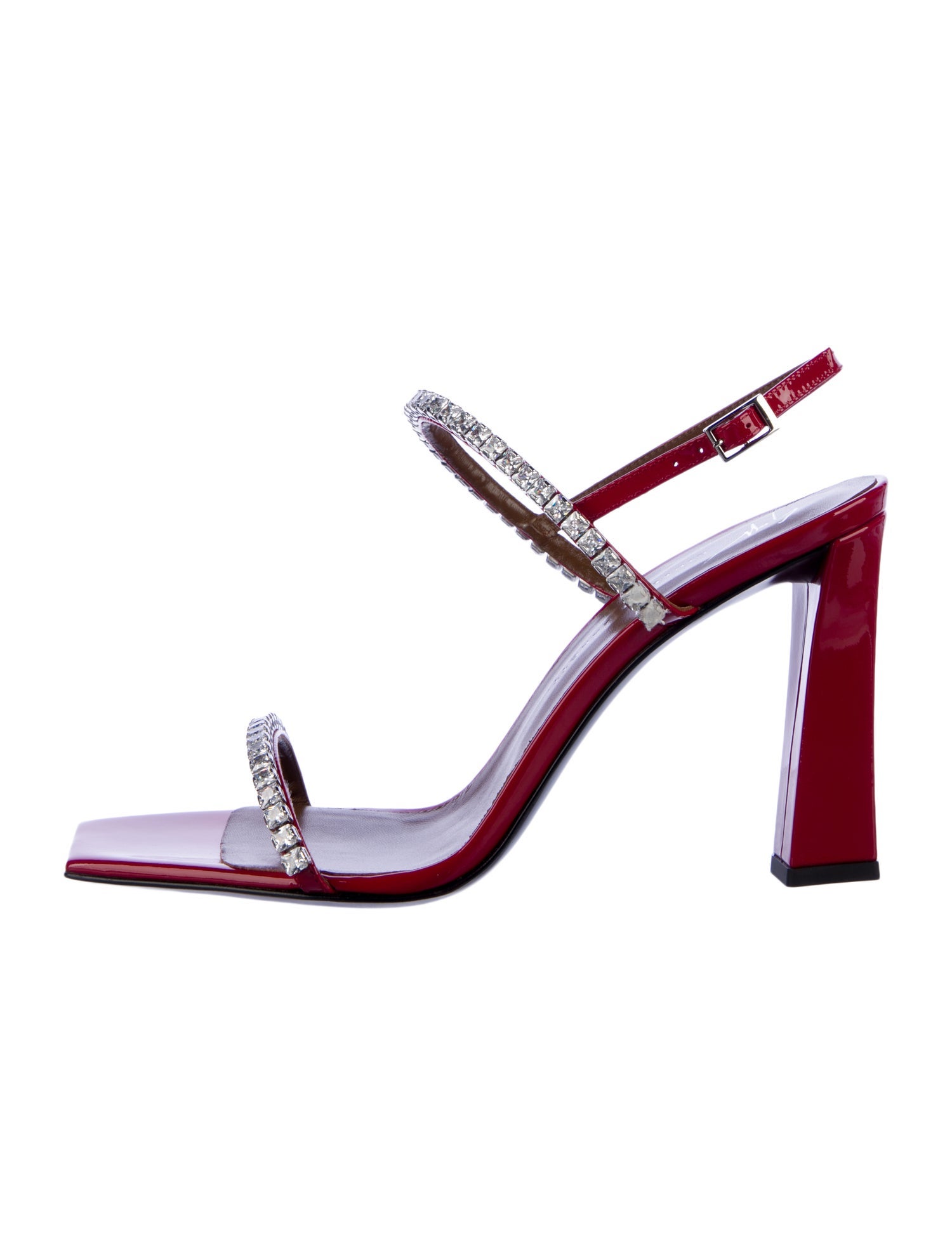 Giuseppe Zanotti Patent Leather Crystal Embellishments Slingback Sandals w/ Tags