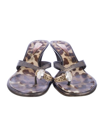 Giuseppe Zanotti Leather Slides