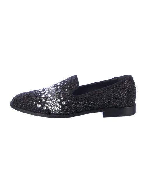 Giuseppe Zanotti Mesh Crystal Embellishments Loafers