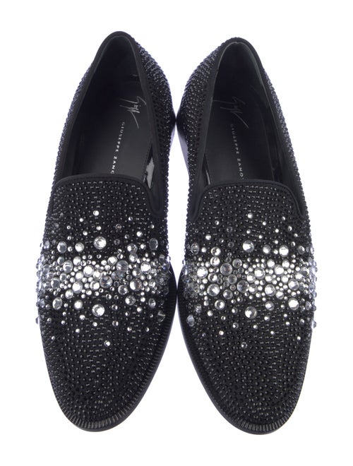 Giuseppe Zanotti Mesh Crystal Embellishments Loafers