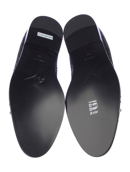 Giuseppe Zanotti Mesh Crystal Embellishments Loafers