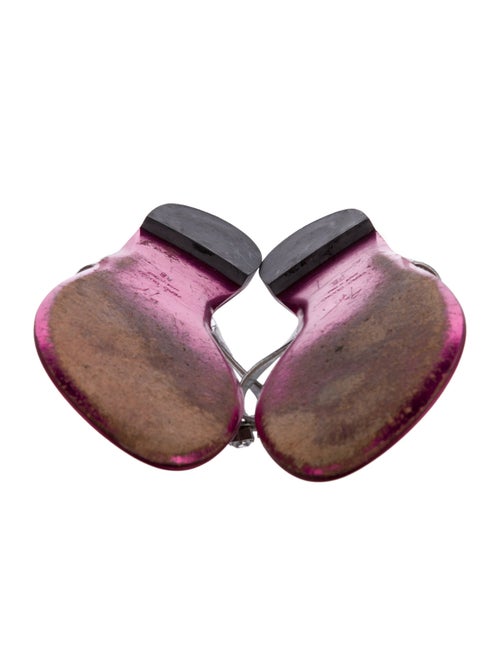 Giuseppe Zanotti Leather Crystal Embellishments T-Strap Sandals