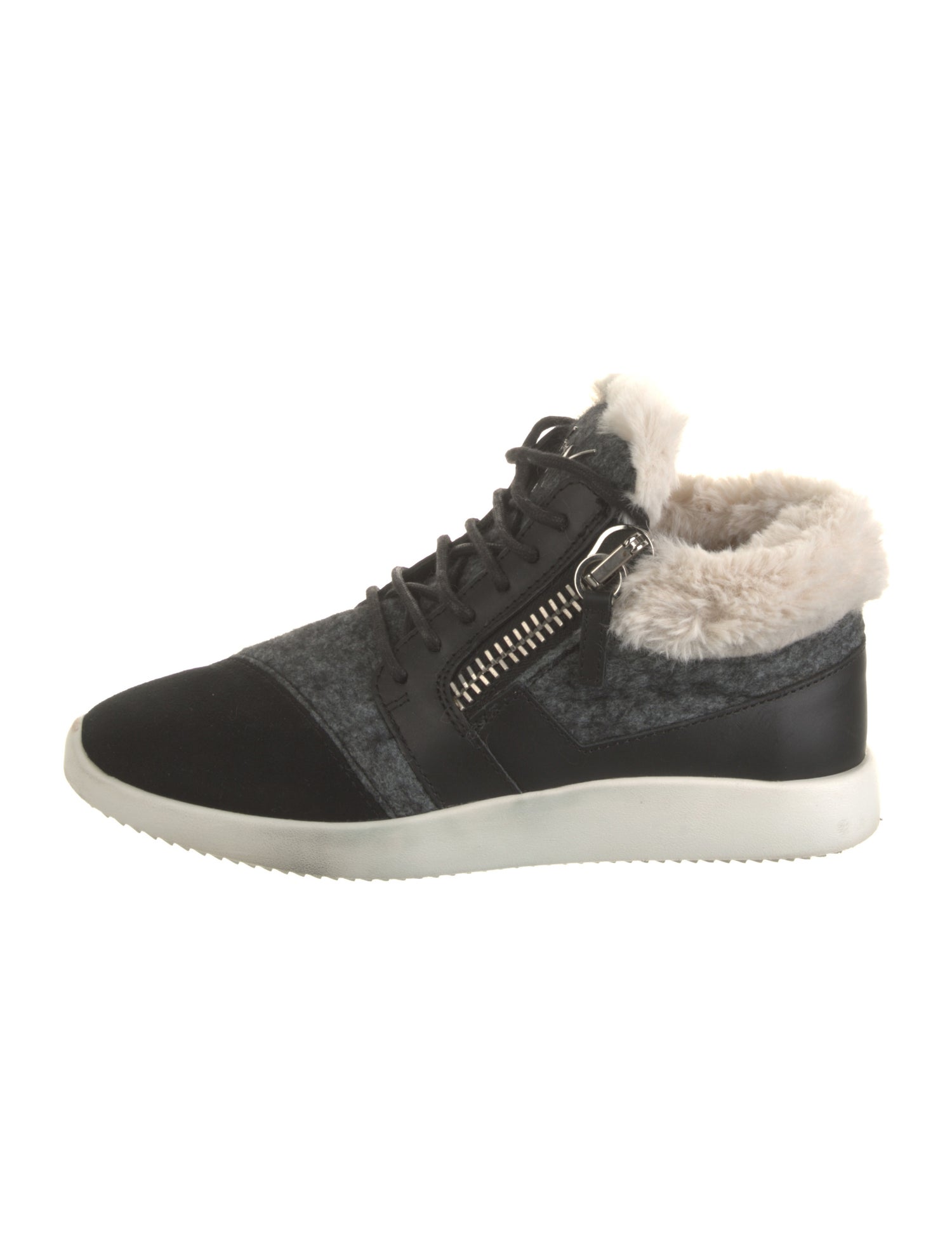 Giuseppe Zanotti Wool Colorblock Pattern Sneakers