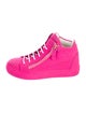 Giuseppe Zanotti Girls' Velvet High Top Sneaker