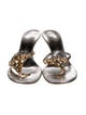 Giuseppe Zanotti Leather Crystal Embellishments Slides