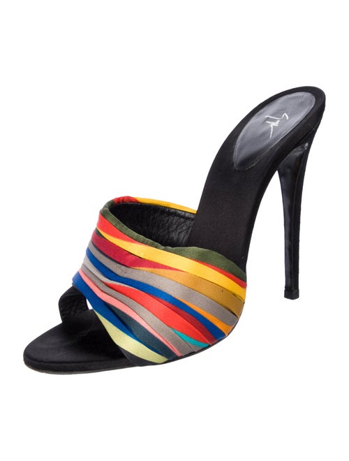 Giuseppe Zanotti Leather Striped Slides