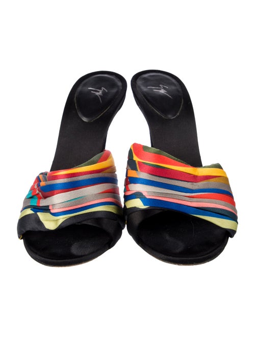 Giuseppe Zanotti Leather Striped Slides