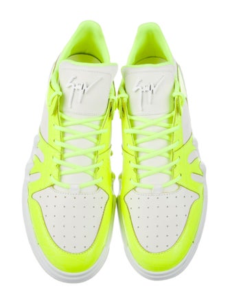 Giuseppe Zanotti Embossed Leather Colorblock Pattern Sneakers