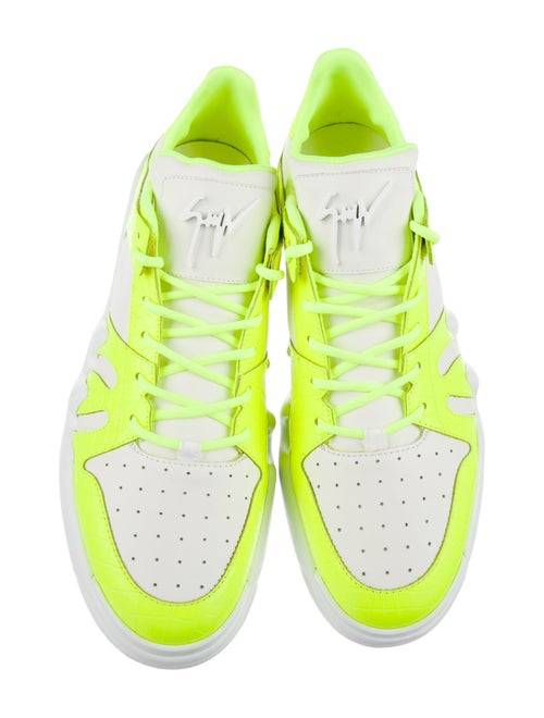 Giuseppe Zanotti Leather Colorblock Pattern Sneakers