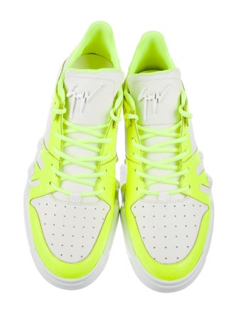 Giuseppe Zanotti Embossed Leather Colorblock Pattern Sneakers