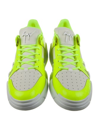 Giuseppe Zanotti Leather Colorblock Pattern Sneakers