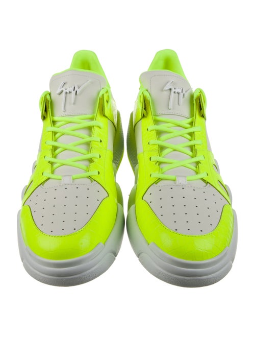 Giuseppe Zanotti Leather Colorblock Pattern Sneakers