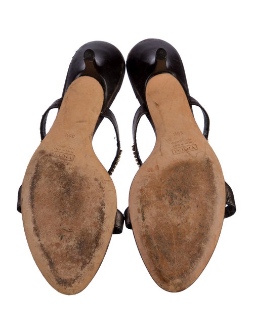 Giuseppe Zanotti Leather Crystal Embellishments Slides