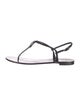 Giuseppe Zanotti Leather Crystal Embellishments T-Strap Sandals