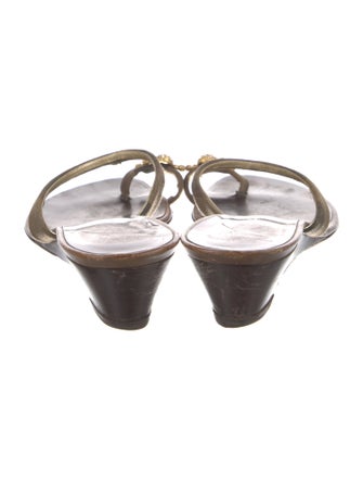 Giuseppe Zanotti Leather Crystal Embellishments Slides