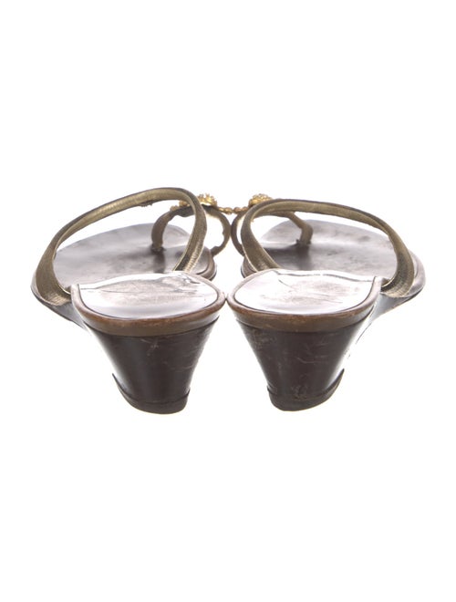 Giuseppe Zanotti Leather Crystal Embellishments Slides