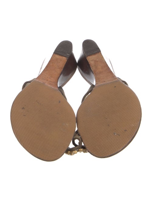 Giuseppe Zanotti Leather Crystal Embellishments Slides