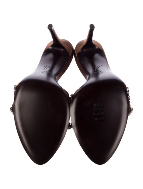 Giuseppe Zanotti Leather Crystal Embellishments Slides