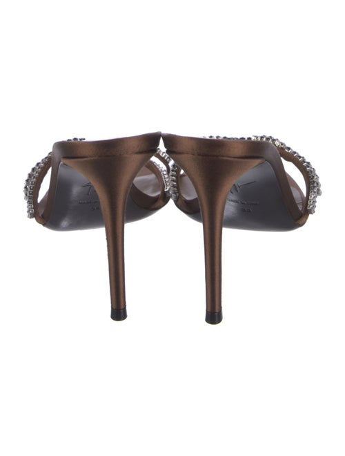 Giuseppe Zanotti Suede Crystal Embellishments Slides