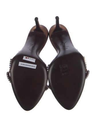 Giuseppe Zanotti Suede Crystal Embellishments Slides