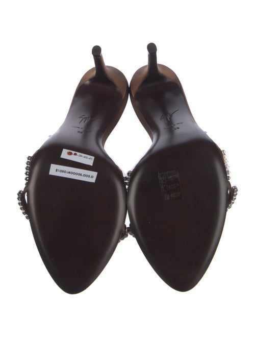 Giuseppe Zanotti Suede Crystal Embellishments Slides