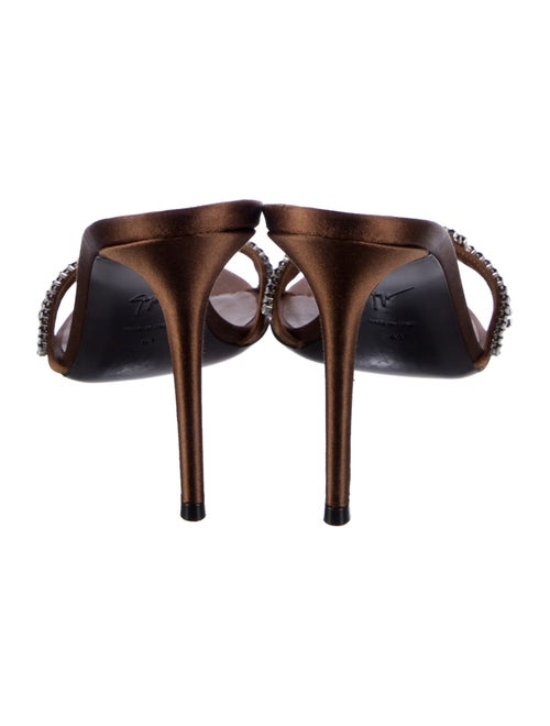 Giuseppe Zanotti Leather Crystal Embellishments Slides