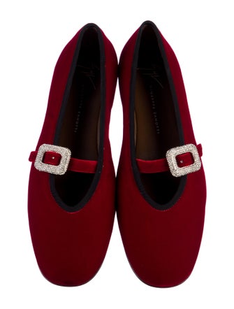 Giuseppe Zanotti Velvet Crystal Embellishments Loafers