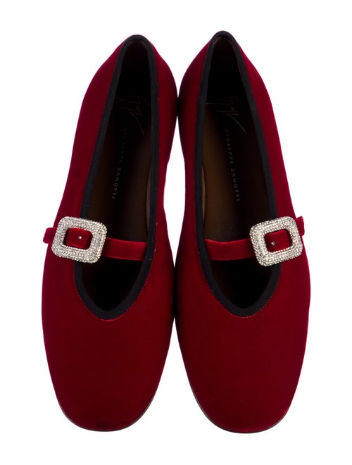 Giuseppe Zanotti Velvet Crystal Embellishments Loafers