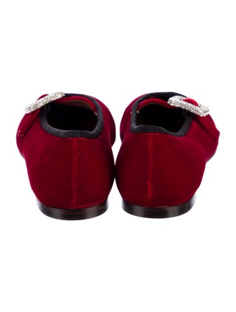 Giuseppe Zanotti Velvet Crystal Embellishments Loafers